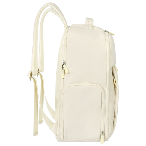 15" Quilted Polyester Backpack with Multiple Pockets
