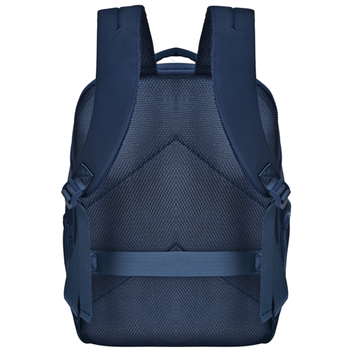 15" Quilted Polyester Backpack with Multiple Pockets