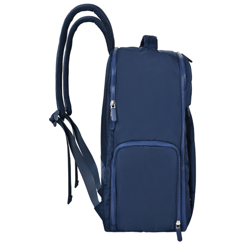 15" Quilted Polyester Backpack with Multiple Pockets