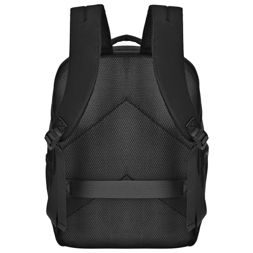 15" Quilted Polyester Backpack with Multiple Pockets