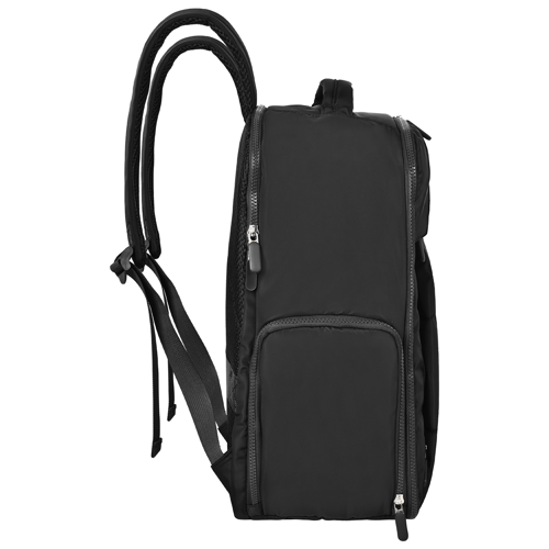 15" Quilted Polyester Backpack with Multiple Pockets