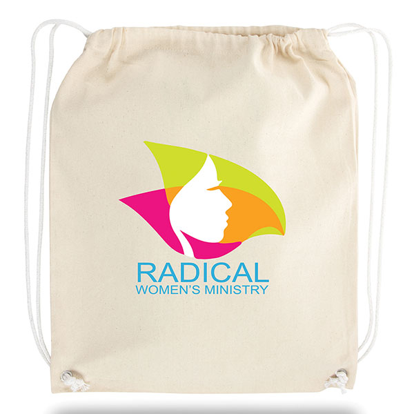 14" Organic Cotton Canvas Drawstring Backpack