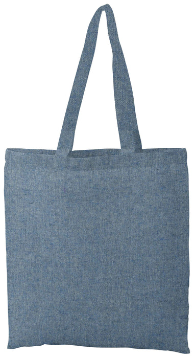 Eco-Friendly 5oz Recycled Cotton Twill Tote Bag with Open Compartment