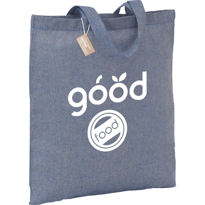 Eco-Friendly 5oz Recycled Cotton Twill Tote Bag with Open Compartment