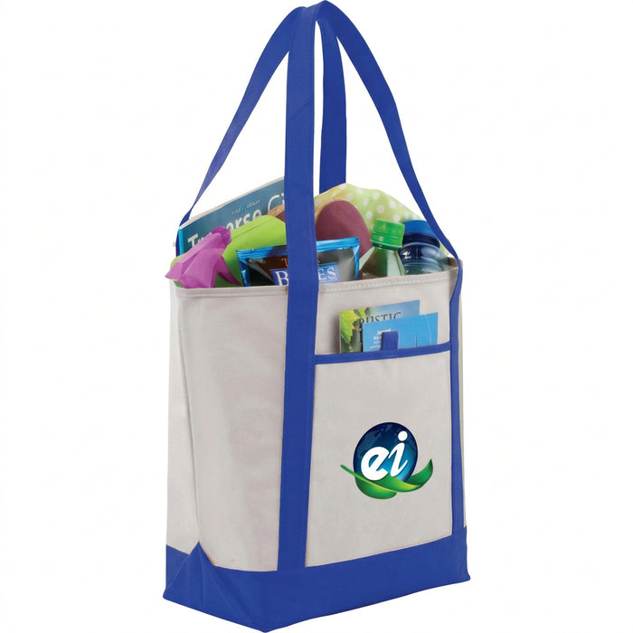 Lighthouse Non-Woven Tote with Front Pocket and Pen Loop