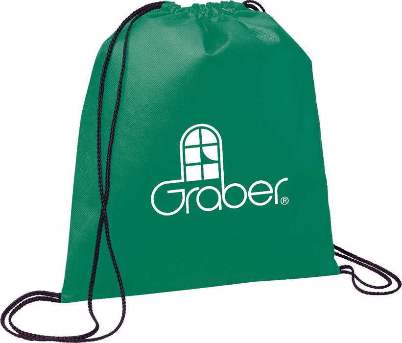 Evergreen Non-Woven Drawstring Bag with Rope Closure