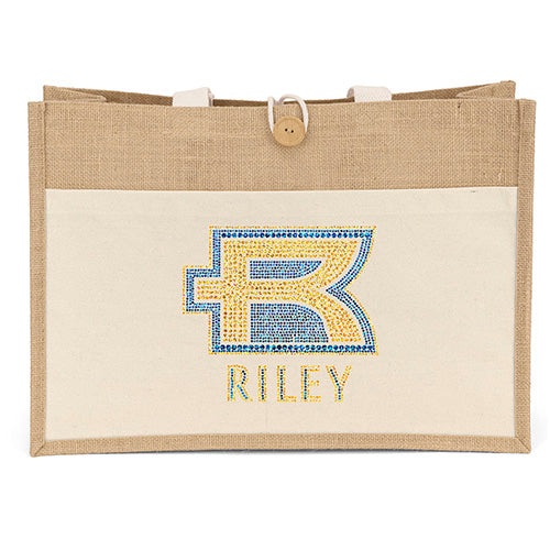 Wholesale Riley long handle jute tote