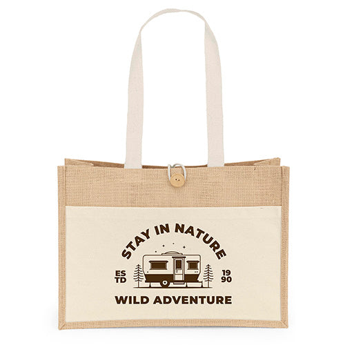 Wholesale Riley long handle jute tote