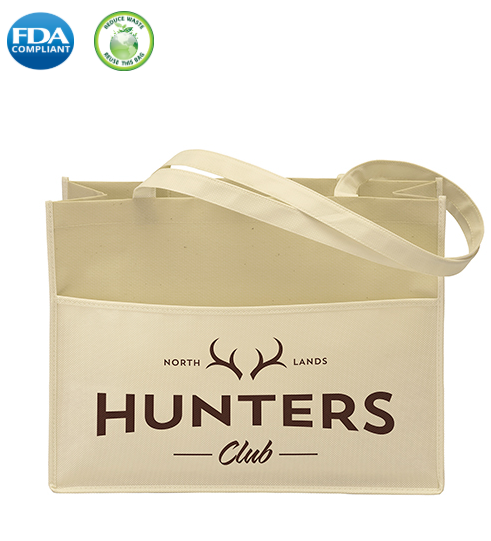 Wholesale Dunes Non-Woven Natural Tote Bag - 39LPNAS1612
