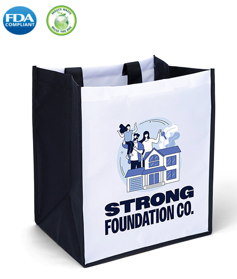 Wholesale Scott Black White long handle tote bag