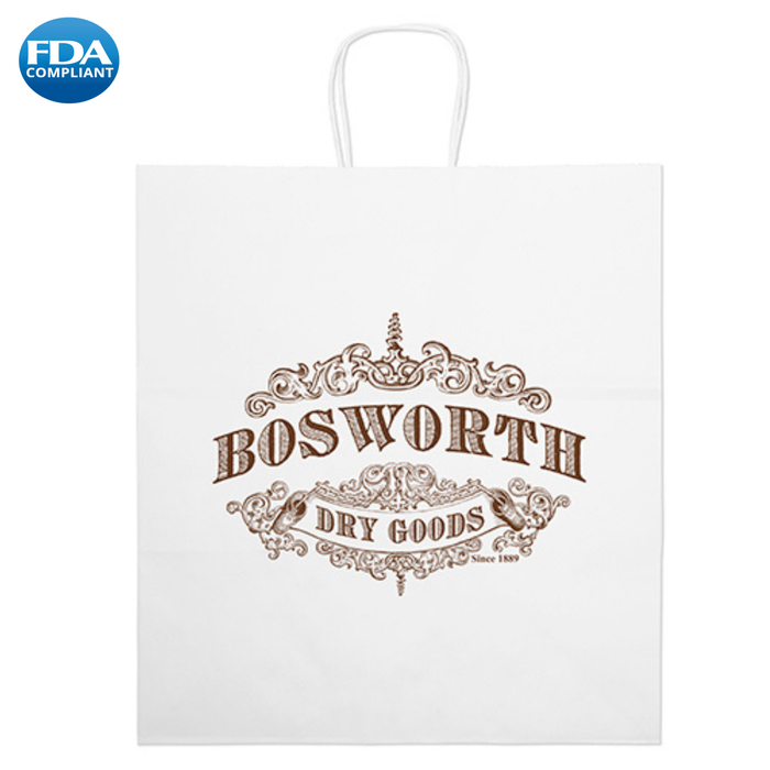 Wholesale Brute-White Paper Bag - 11WHP1416