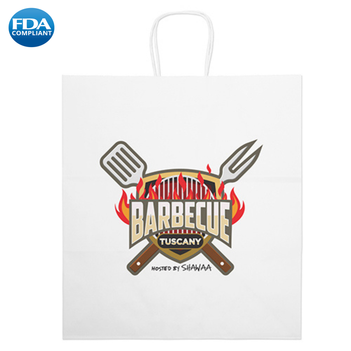 Wholesale Brute-White Paper Bag - 11WHP1416