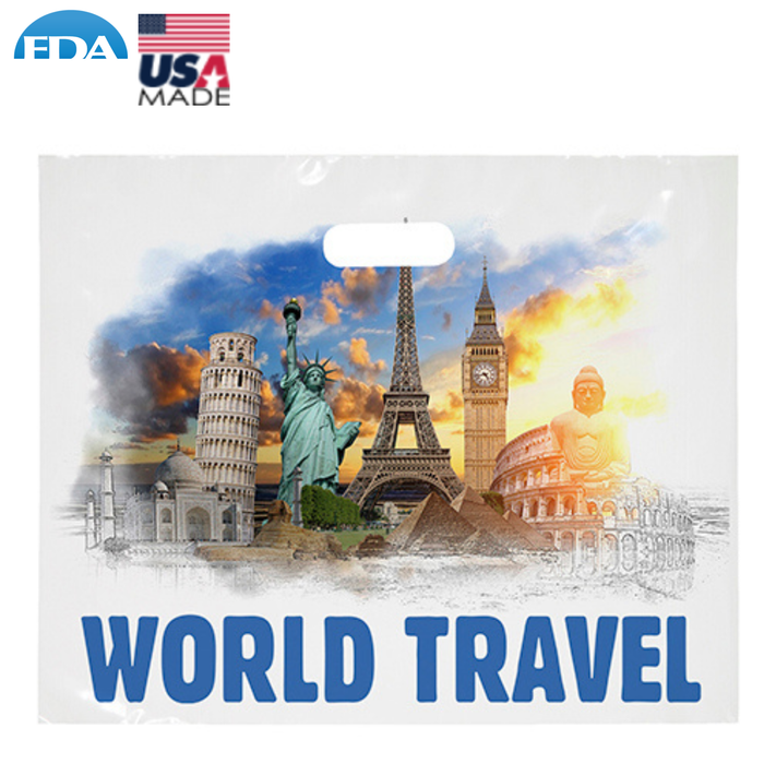 Wholesale 16 x 13 Digital Full-Color Die Cut Plastic Bag - FC1613