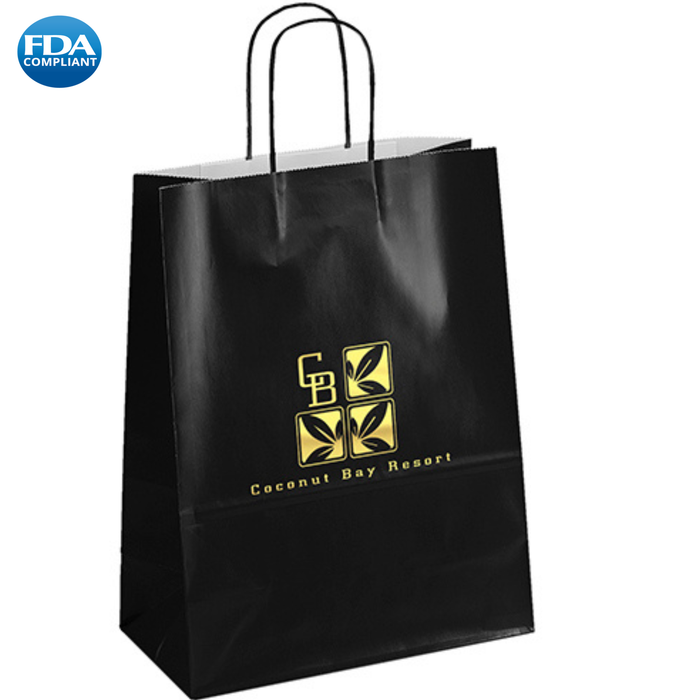 Wholesale Amber-Black Paper Bag - 34BKG1013