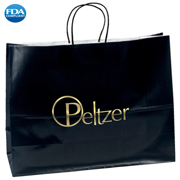 Wholesale Aubrie-Black Paper Bag -  34BKG1612
