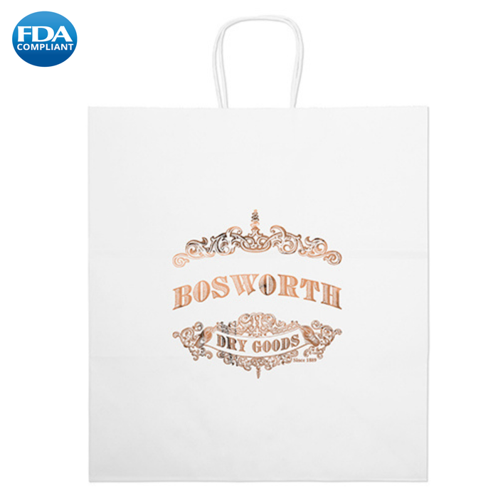 Wholesale Brute-White Paper Bag - 11WHP1416