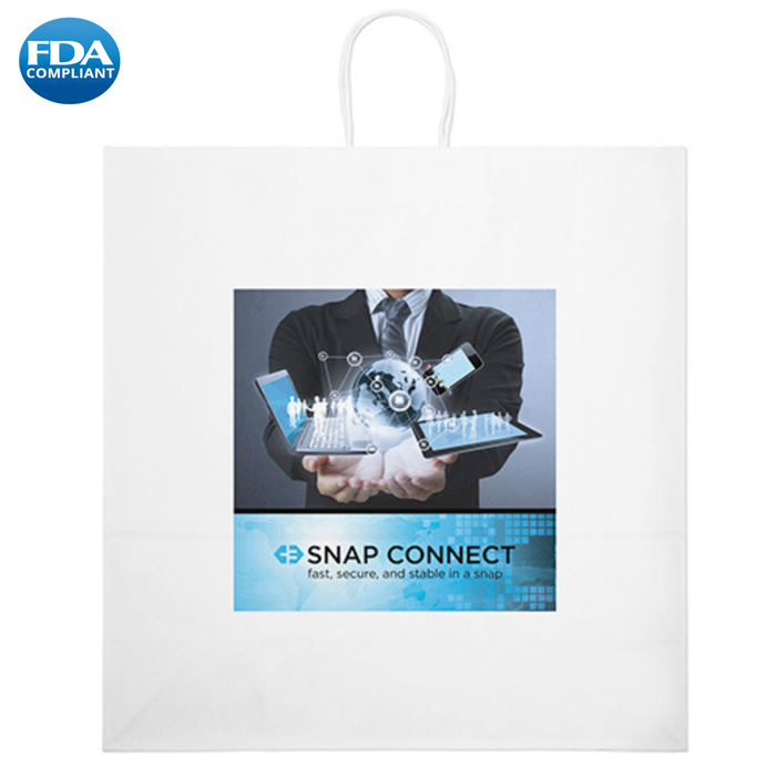 Wholesale Duke-White Paper Bag - 11WHP1818H