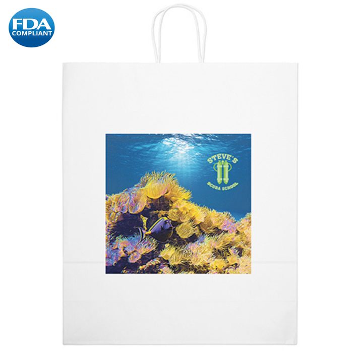 Wholesale Stephanie-White Paper Bag - CVWHP1619