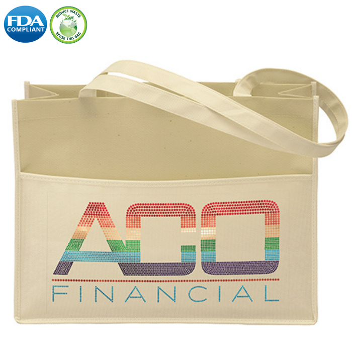 Wholesale Dunes Non-Woven Natural Tote Bag - 39LPNAS1612
