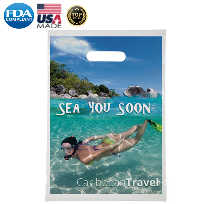 Wholesale 9 x 13 Digital Full-Color Die Cut Plastic Bag - FC913