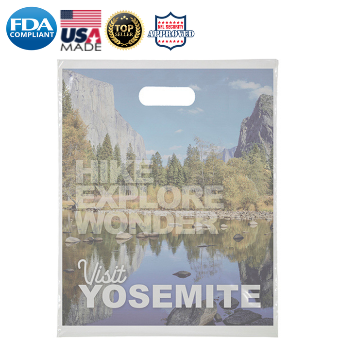 Wholesale 12 x 15 Digital Full-Color Die Cut Plastic Bag - FC1215
