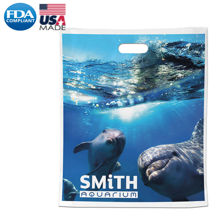 Wholesale 15 x 18 x 4 Digital Full-Color Die Cut Plastic Bag - FC15184