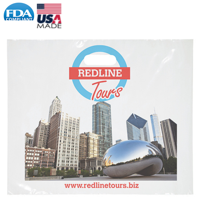 Wholesale 18 x 15 Digital Full-Color Die Cut Plastic Bag - FC1815