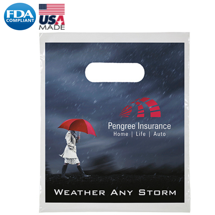 Wholesale 7 1/2 x 9 Digital Full-Color Die Cut Plastic Bag - FC79