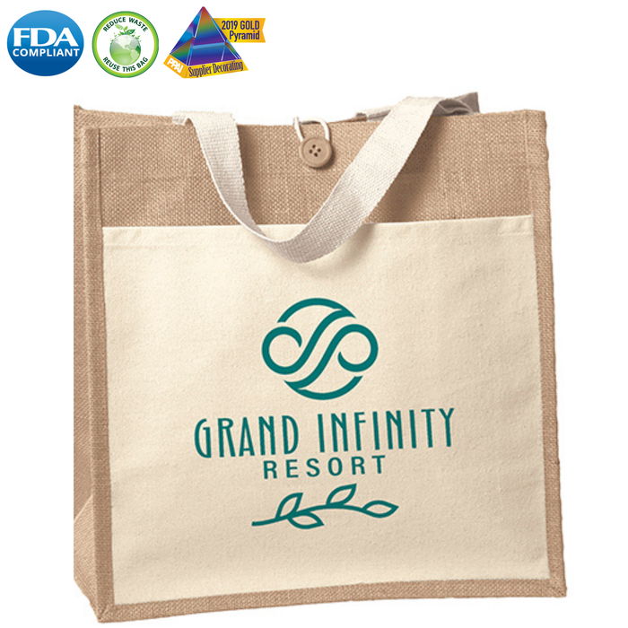 Wholesale Izzy Cotton/Jute Bag - 40IZ1414