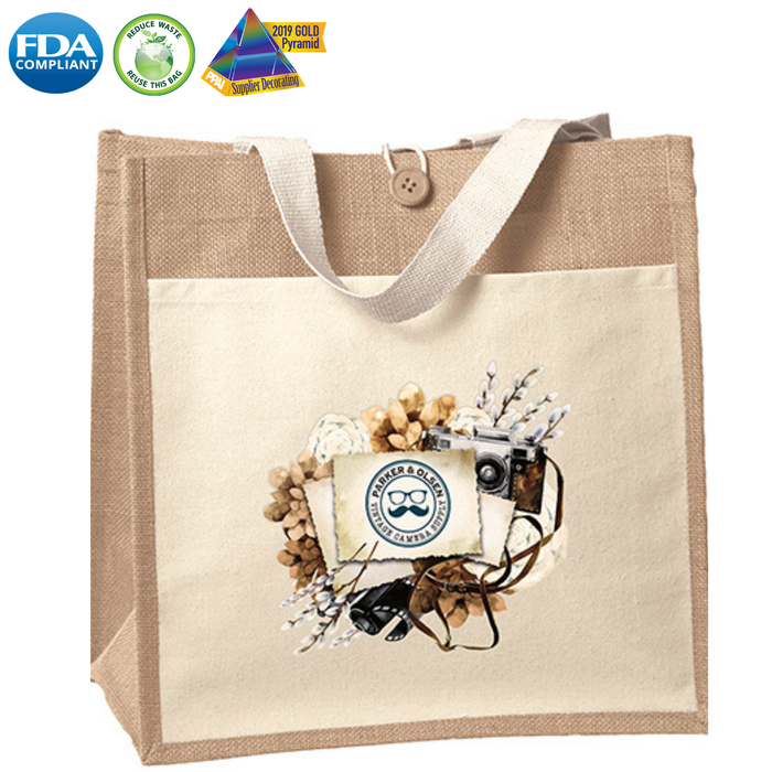 Wholesale Izzy Cotton/Jute Bag - 40IZ1414