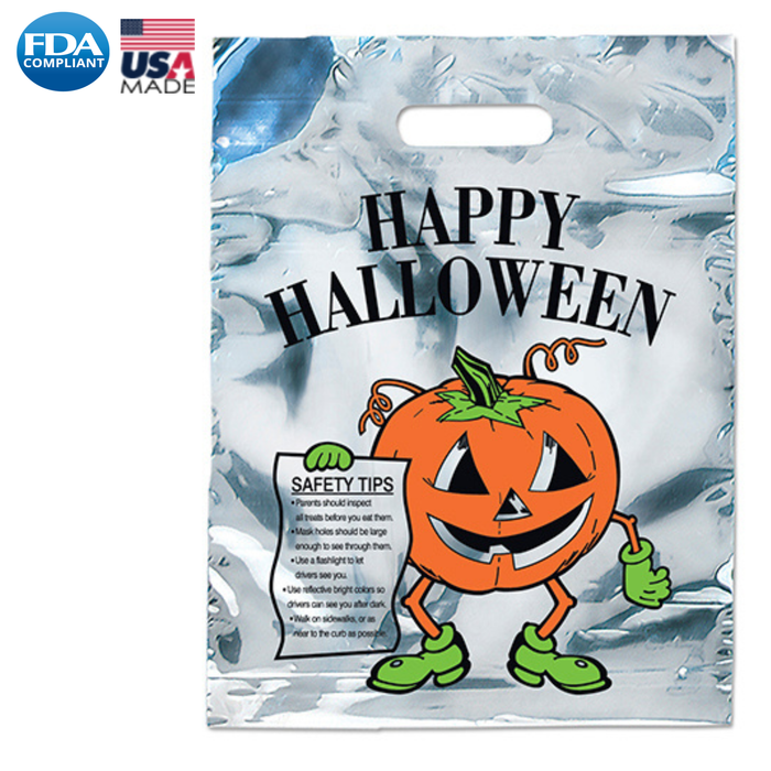 Wholesale Silver Reflective Pumpkin Bag Plastic Bag - 31HAM1115