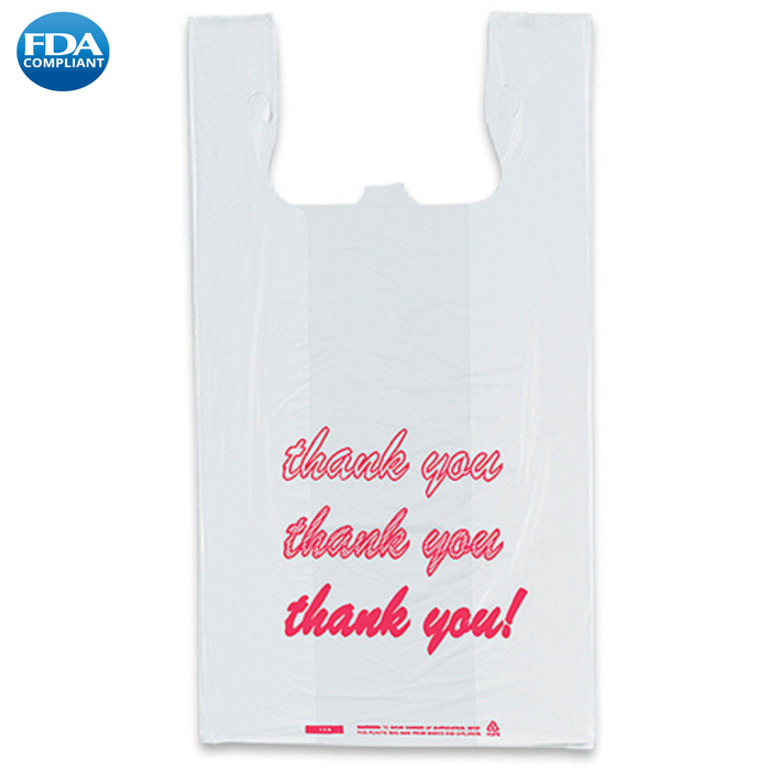 Wholesale Thank You T-Shirt Bag Plastic Bag - 35WTY1222
