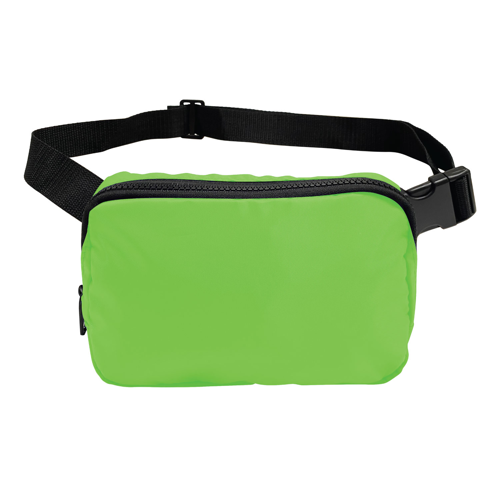 7.75" Polyester Crossbody Belt Bag with Zipper Pockets