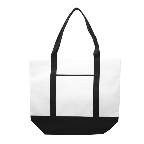 18-Inch Non-Woven Boat Tote with Accent-Color Bottom and Straps