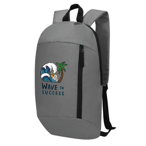 9.45" Polyester Backpack with Padded Straps & Front Pocket