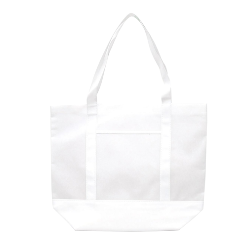 18-Inch Non-Woven Boat Tote with Accent-Color Bottom and Straps