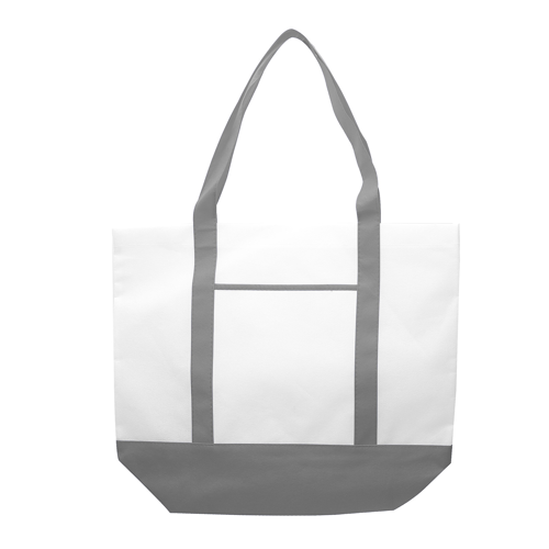 18-Inch Non-Woven Boat Tote with Accent-Color Bottom and Straps