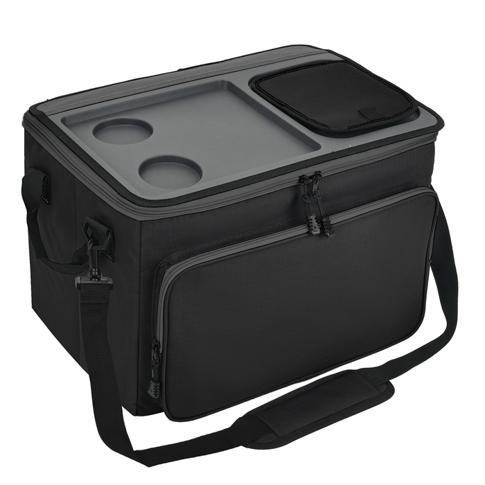 48-Can Hard Top Cooler with Drink Holder and Shoulder Strap