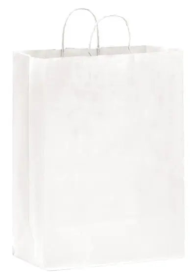 White Paper Bags with Twisted Handles - Bulk