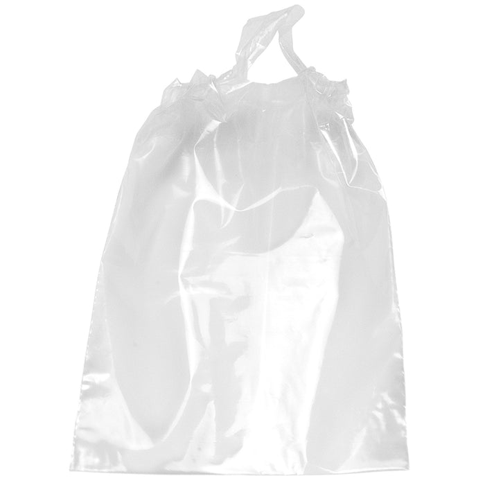 Clear Plastic Drawstring Bag 12 x 16 with a 4 bottom gusset