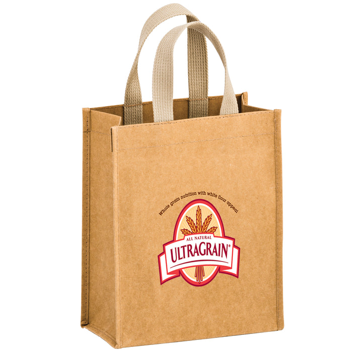 Wholesale CYCLONE - WASHABLE KRAFT PAPER TOTE BAG WITH WEB HANDLE - WB8410