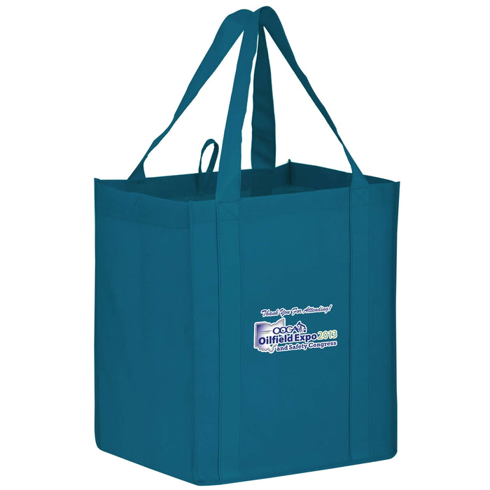 Wholesale HEAVY DUTY NON-WOVEN GROCERY TOTE BAG WITH POLY BOARD INSERT - Y2KG131015