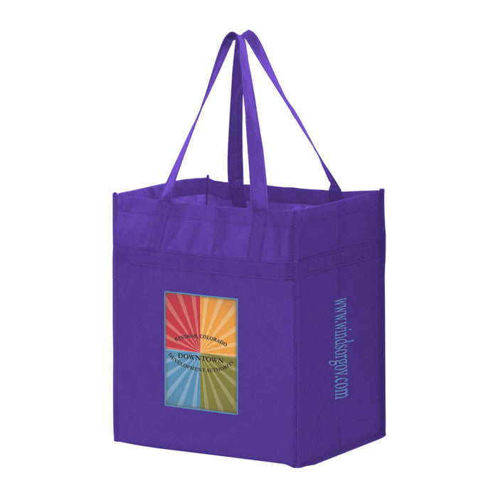 Wholesale Heavy Duty Non-Woven Grocery Tote Bag with Poly Board Insert - Y2KH131015