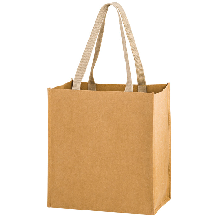 Wholesale TSUNAMI - WASHABLE KRAFT PAPER GROCERY TOTE BAG WITH WEB HANDLE - WB12813