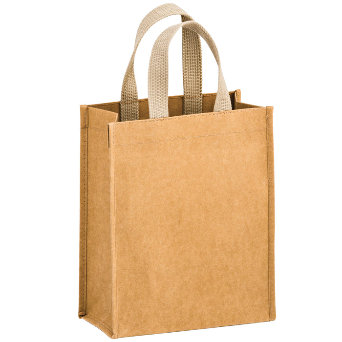 Wholesale CYCLONE - WASHABLE KRAFT PAPER TOTE BAG WITH WEB HANDLE - WB8410