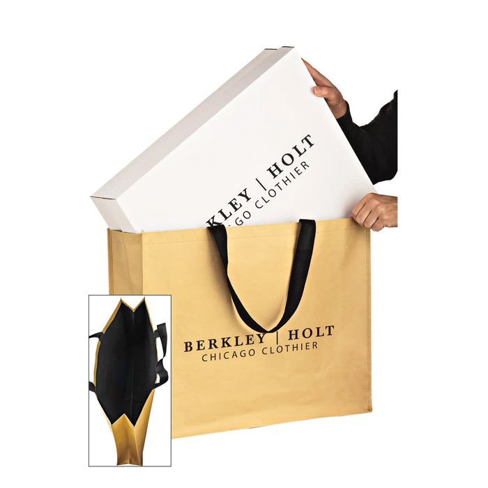 Wholesale NON-WOVEN HYBRID TOTE WITH PAPER EXTERIOR - MACK24